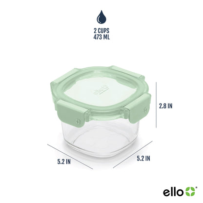 Color Lock® Glass 2 Cup Round 6pc Set