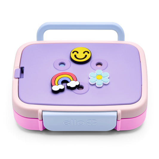 Benni Kids Bento Box with Optional Insulated Food Jar, Ice Pack and Charms
