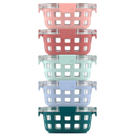 Duraglass™ Round Meal Prep Containers, Set of 5