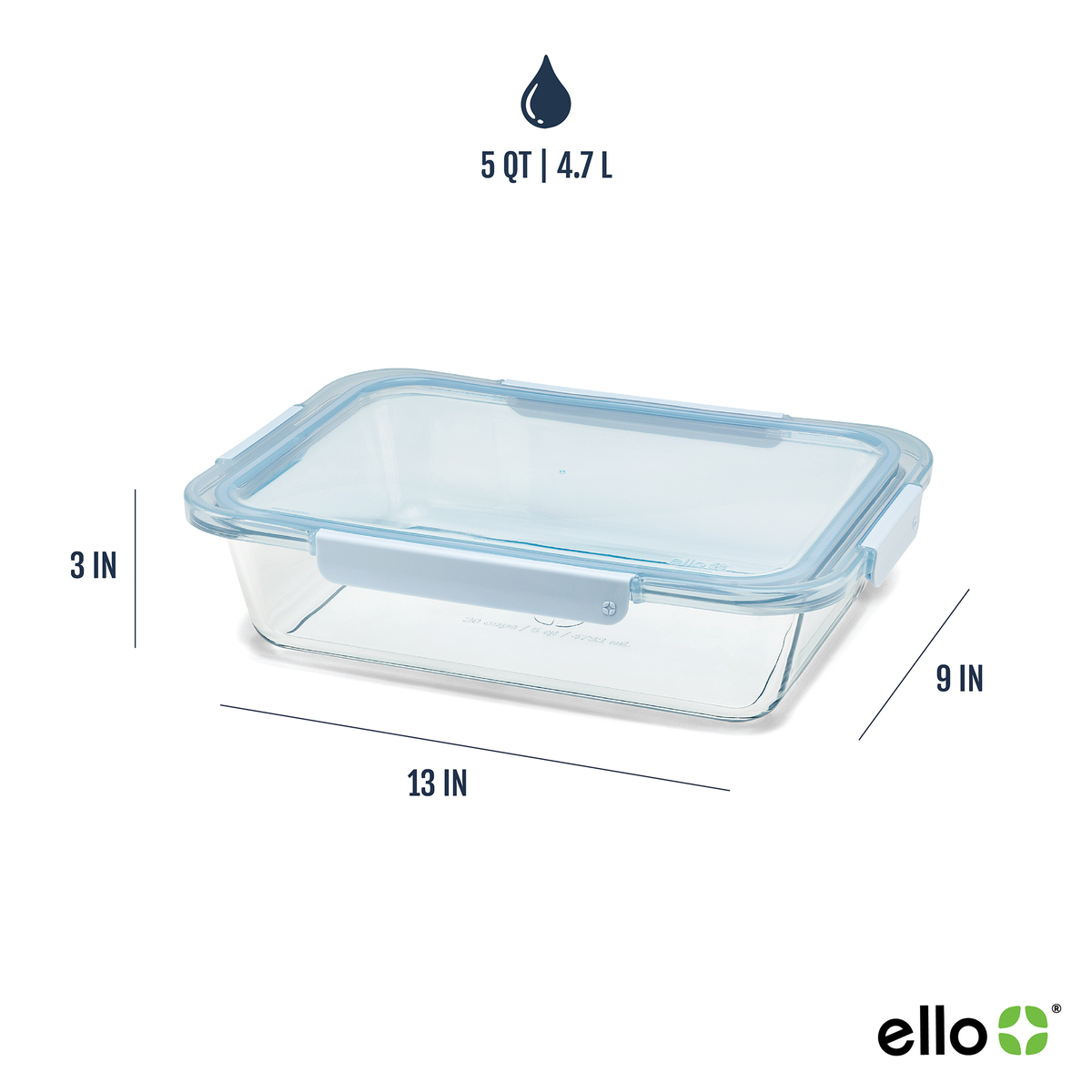 Color Lock® Glass 9x13 Deep Bakeware